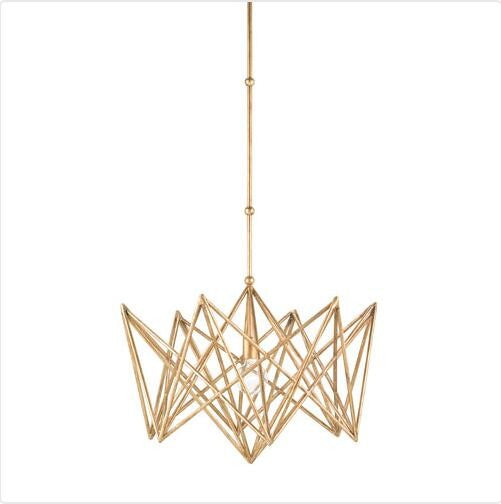 Gold One-Light Chandelier