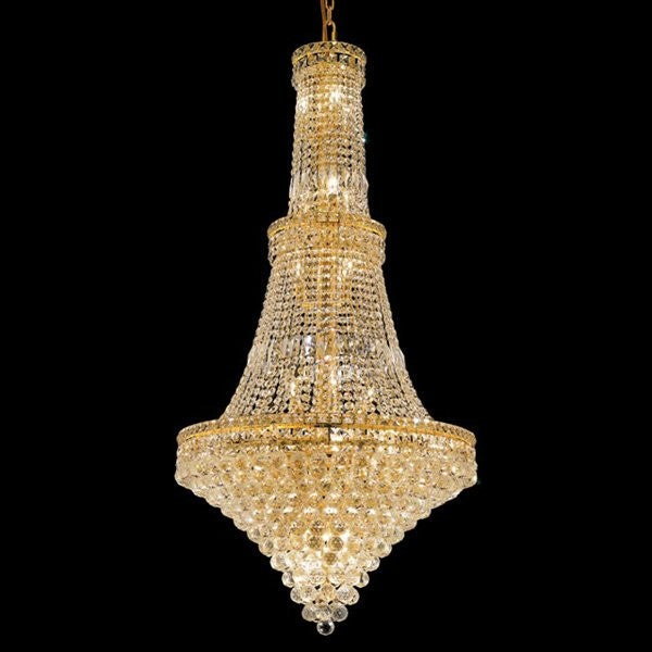 Gold plated 34 Light traditional crystal Chandelier