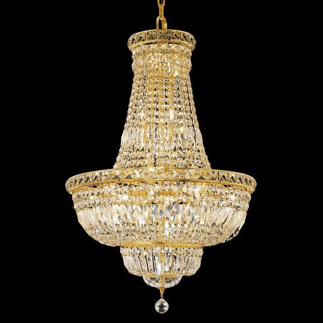 Gold plated 8 Light crystal Chandelier