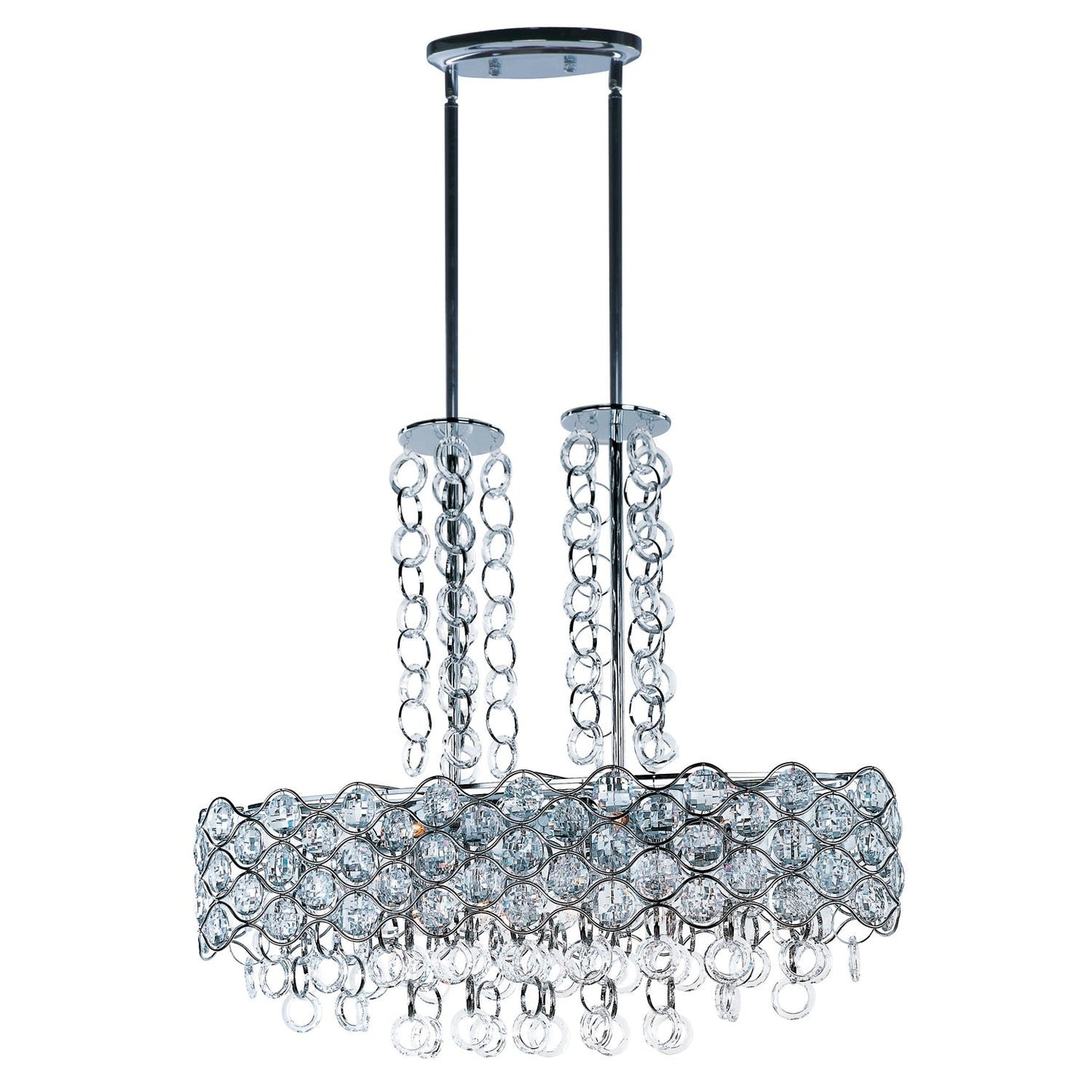 International Cirque Polished Chrome 12-Light Island Pendant