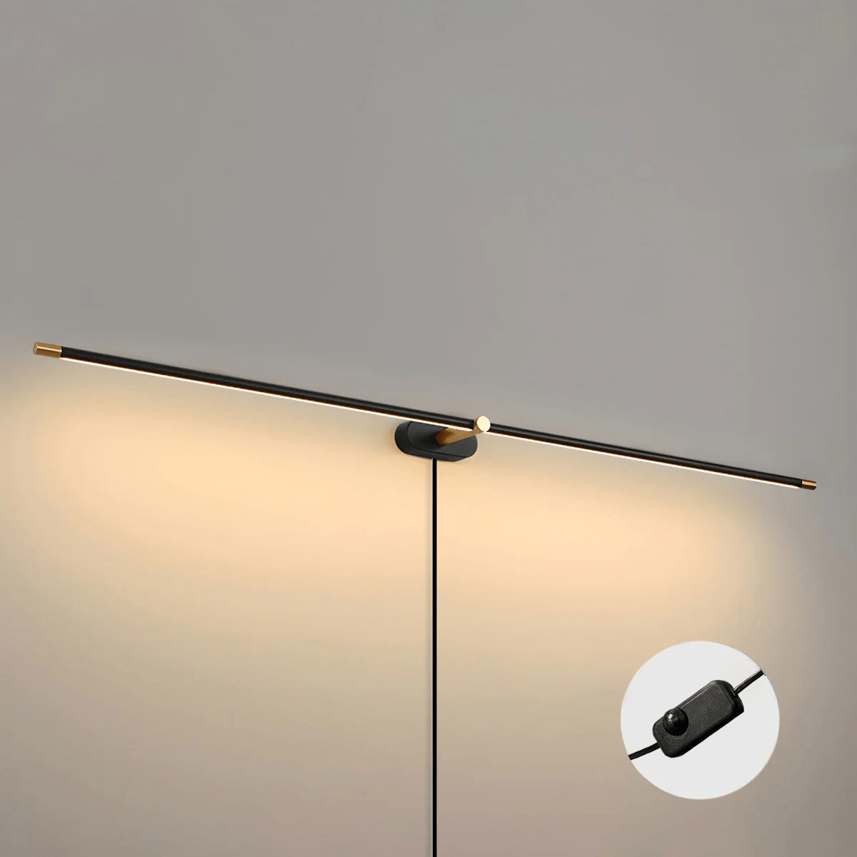 Minimalist Linear Plug-in Wall Lamp