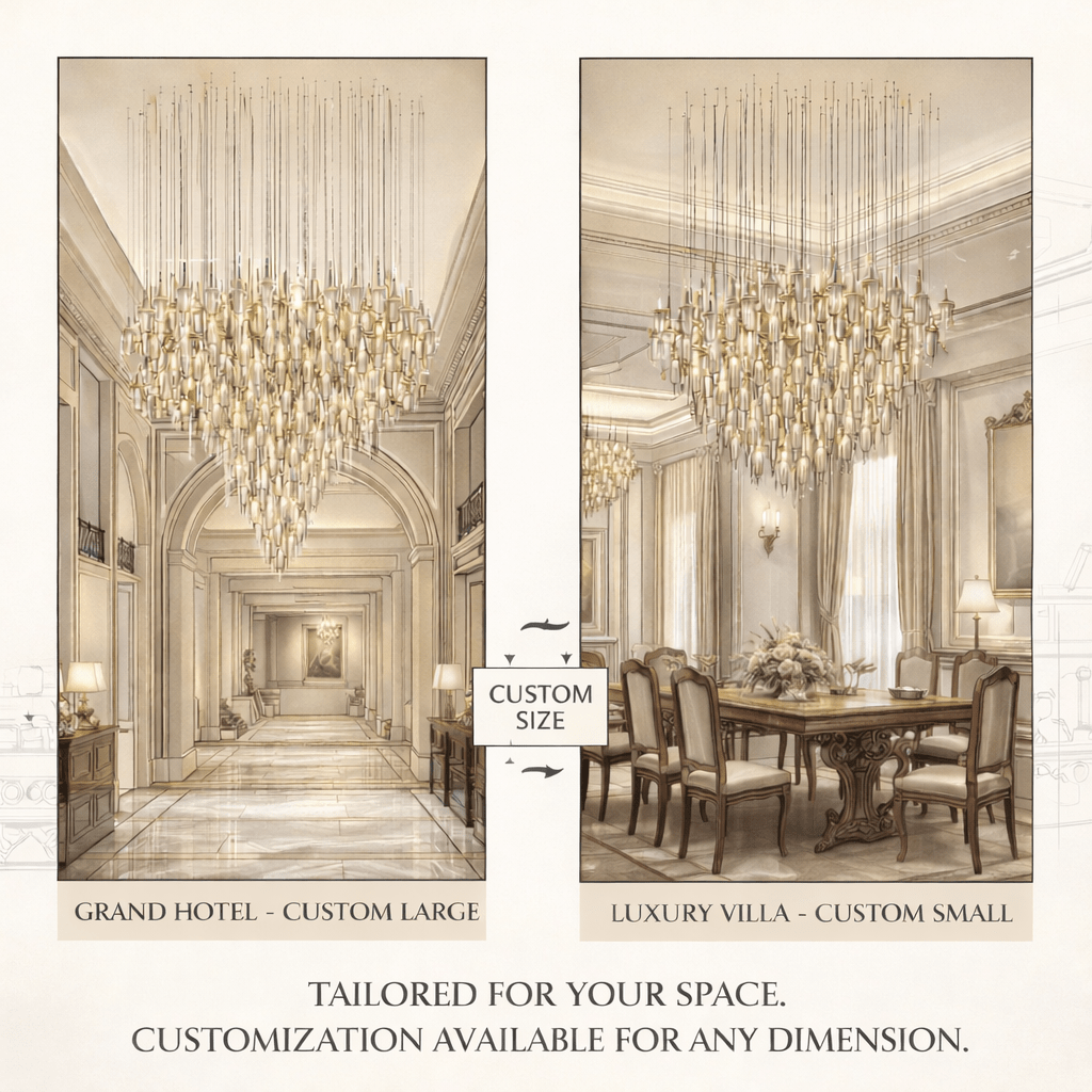 Vitara Glass Drop Customize Chandelier