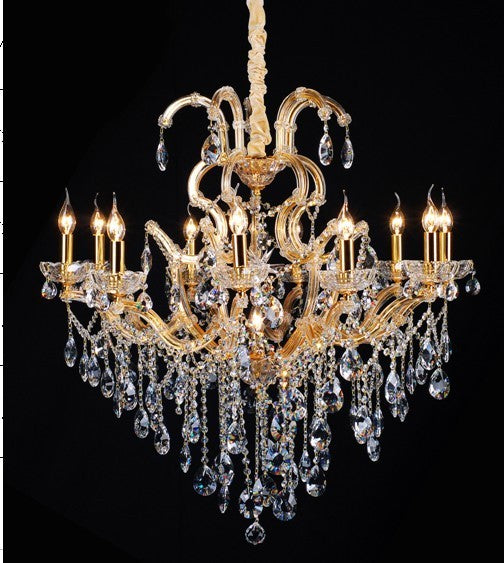 Gold plated 11 Light traditional crystal Chandelier