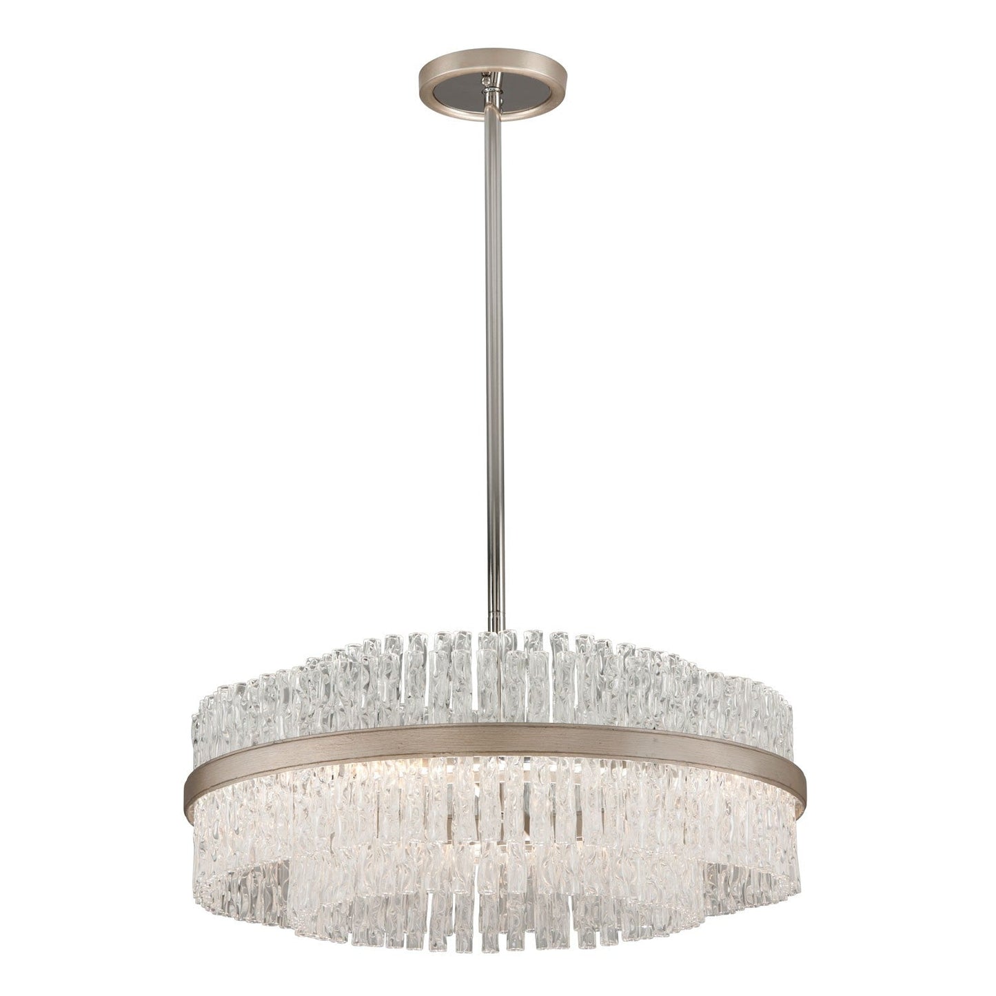 Silver Leaf 27-Inch Six-Light Pendant