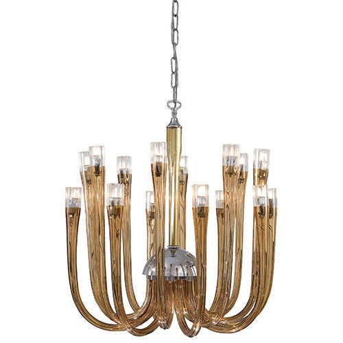 Topaz Glass 16-Light Chandelier