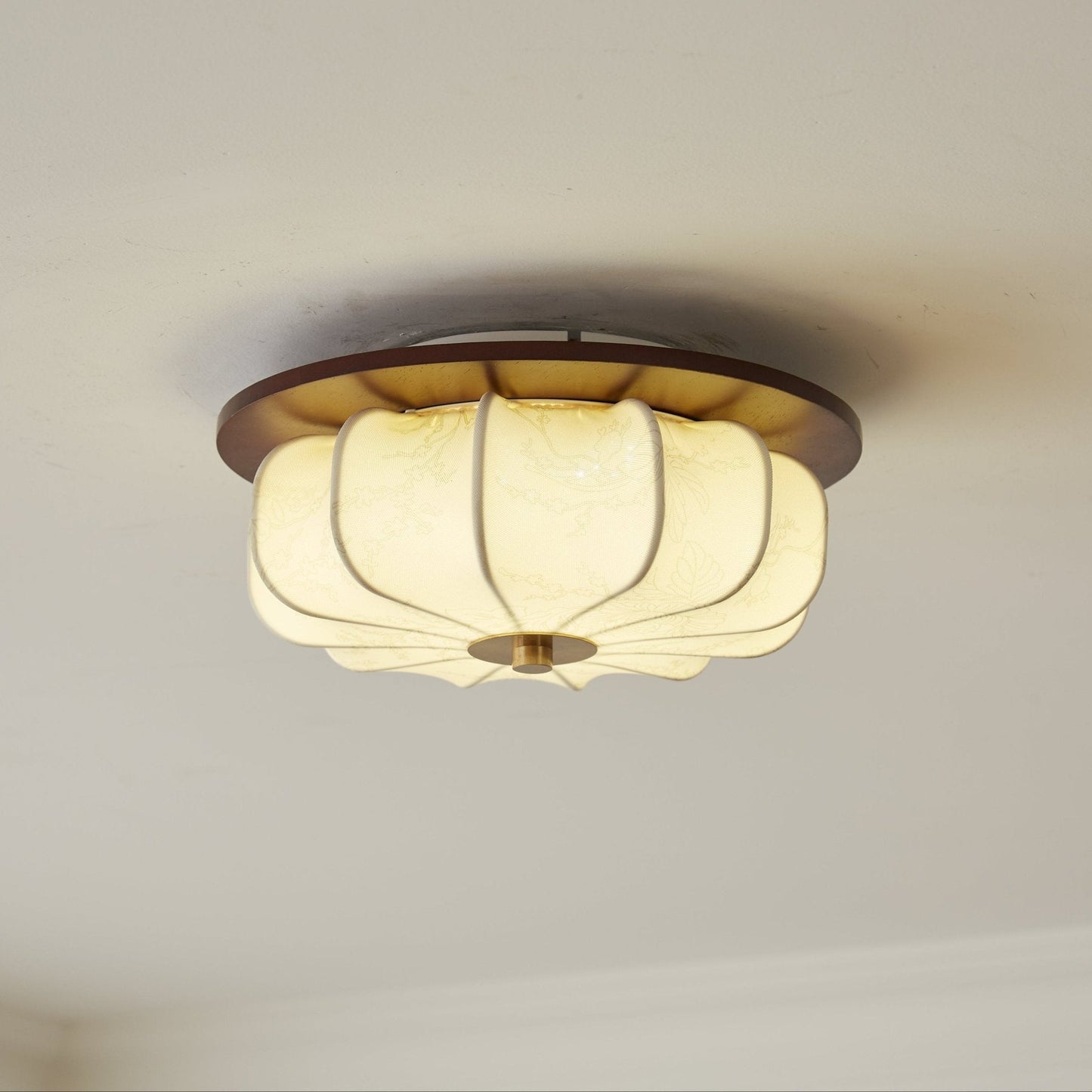Magnum Opus 22.5 Inch Brass 4 Light Semi Flush Mount