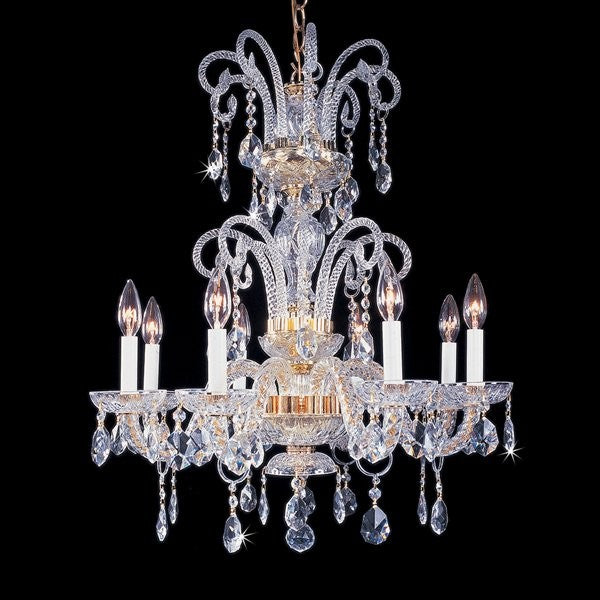 Gold plated 8 Lights Bohemian Crystal chandelier