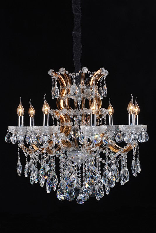 Gold plated 8 light traditional crystal Chandelier