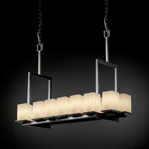 Fusion Montana 14-Light Brushed Nickel Tall Bridge Chandelier