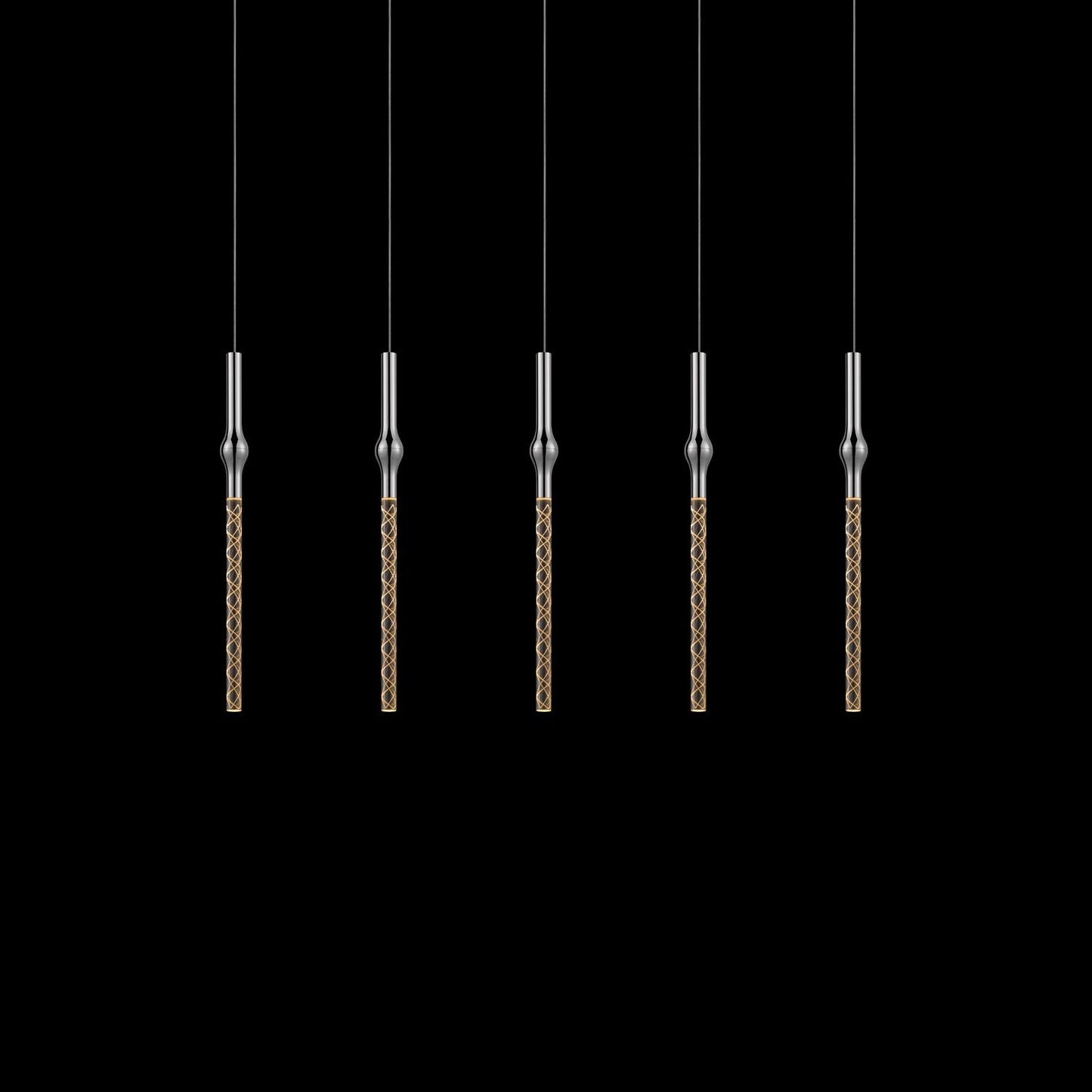 Polished Chrome Five-Light LED Pendant