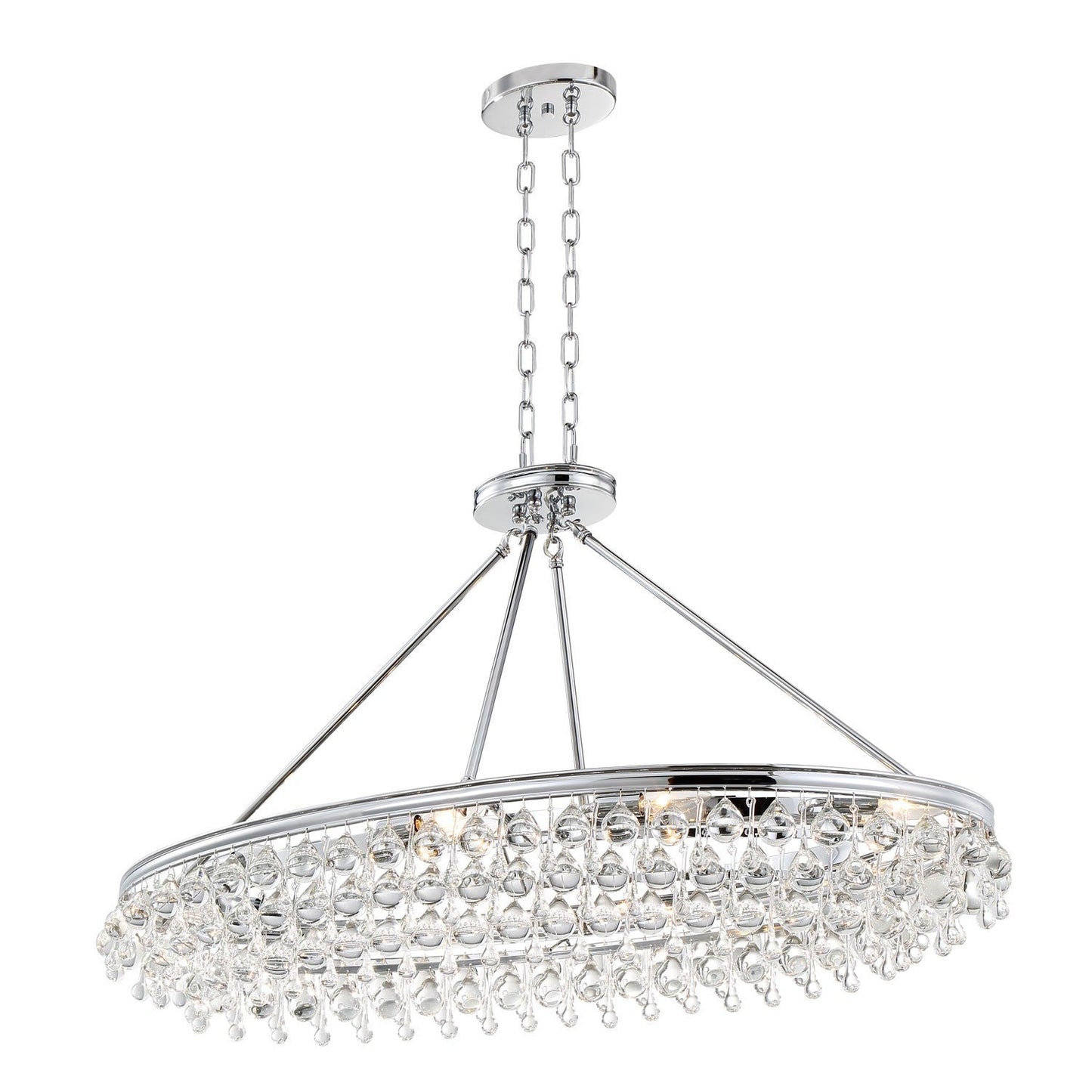 Group Calypso Polished Chrome 18-Inch Eight-Light Pendant