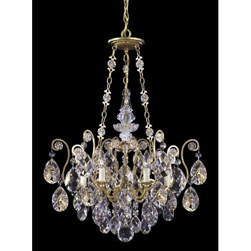 Gold Six-Light Crystal Chandelier