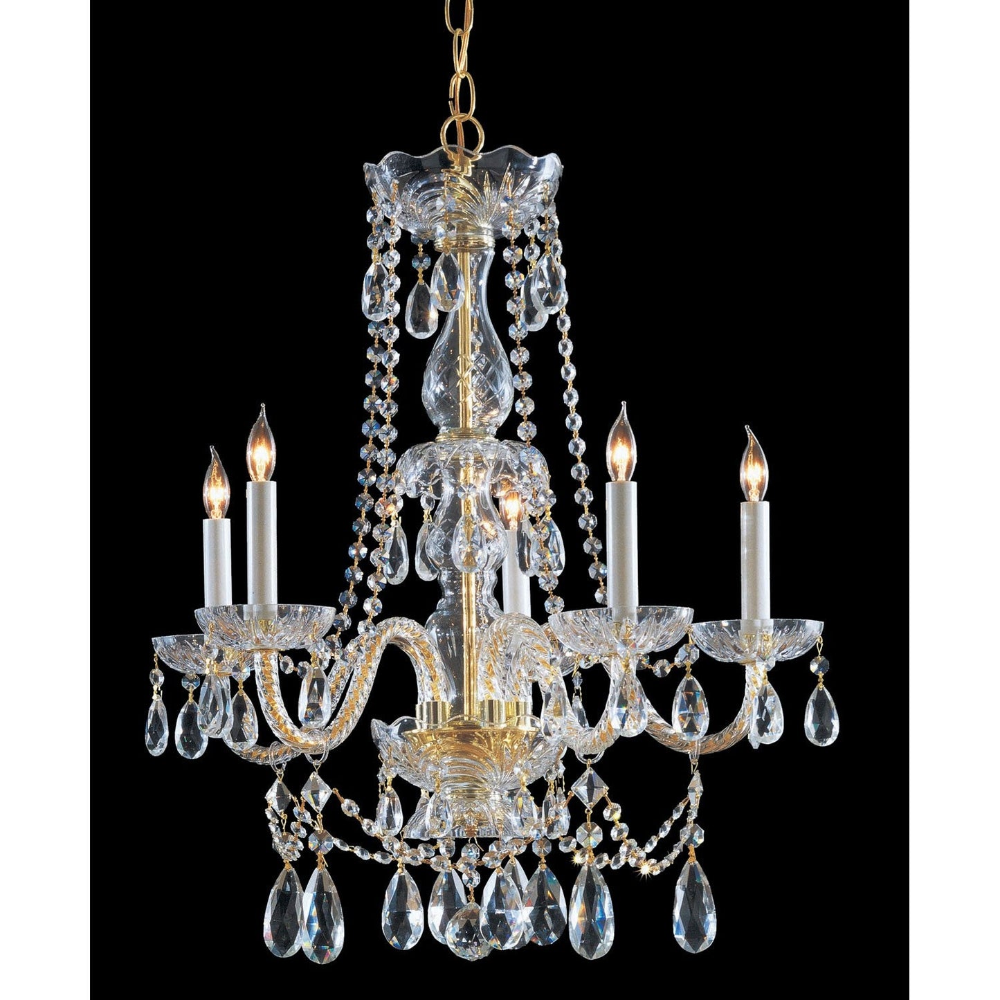 Five-Light Swarovski Spectra Crystal Chandelier