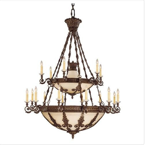 New Tortoise Shell Eighteen-Light Chandelier