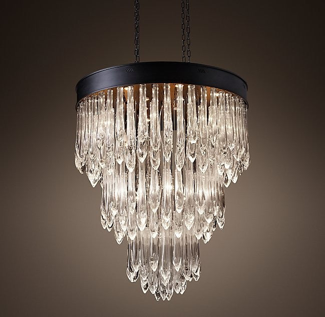 Modern style 26 lights crystal column chandelier
