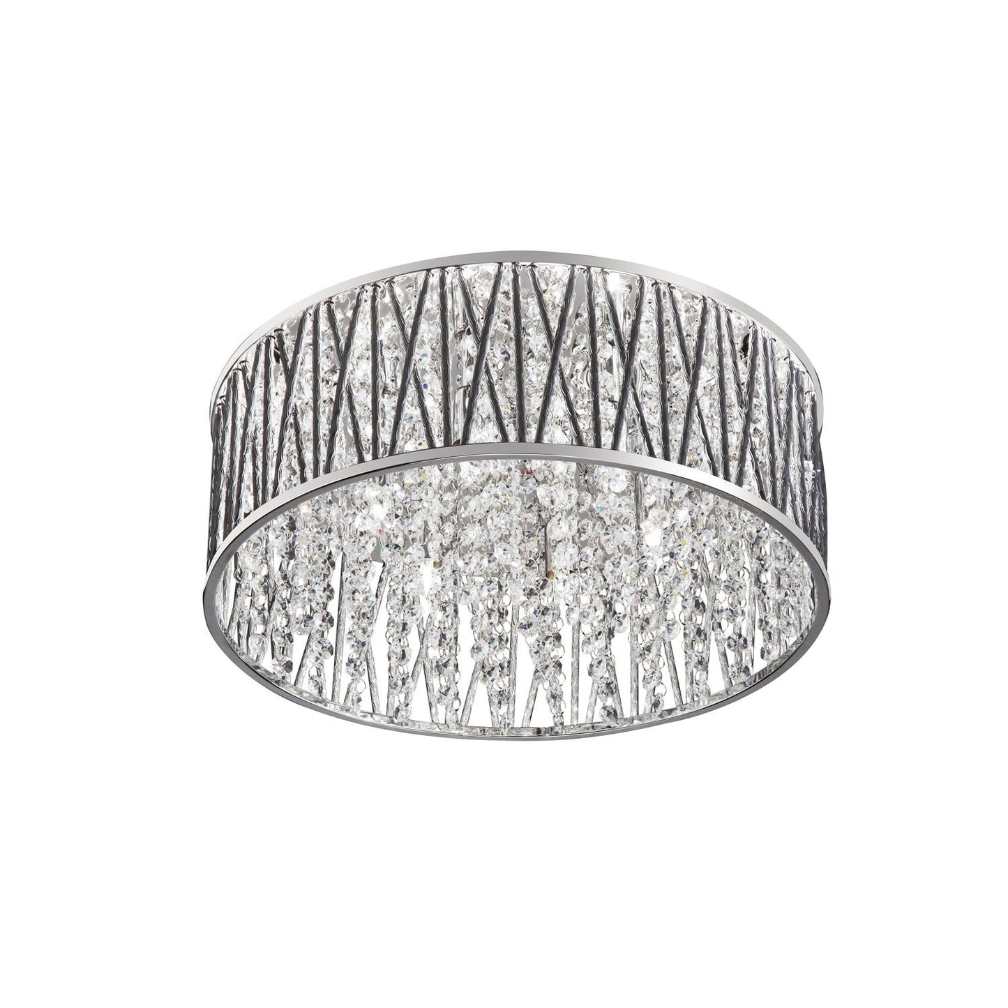 Polished Chrome Six Light Flush Mount