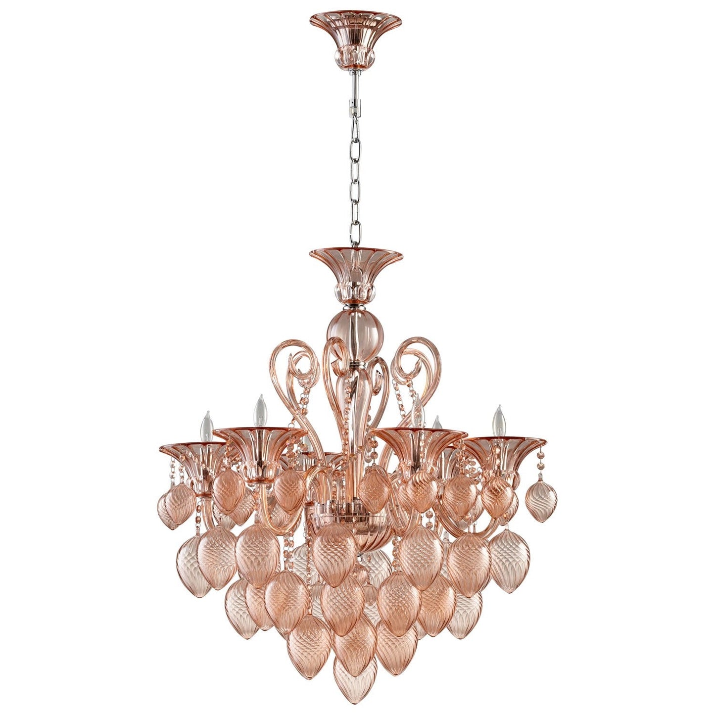 Chrome Six-Light Chandelier