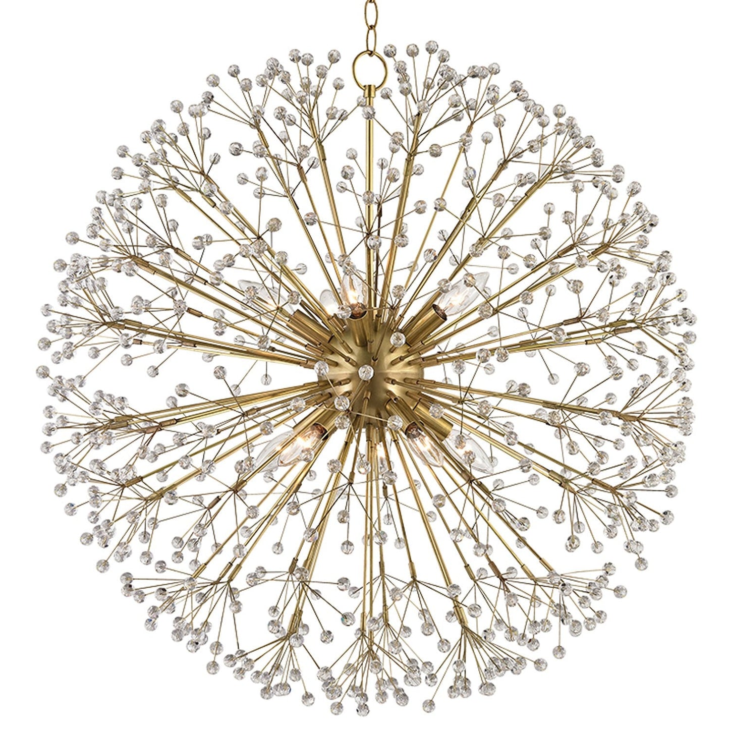 Brass 10-Light Chandelier