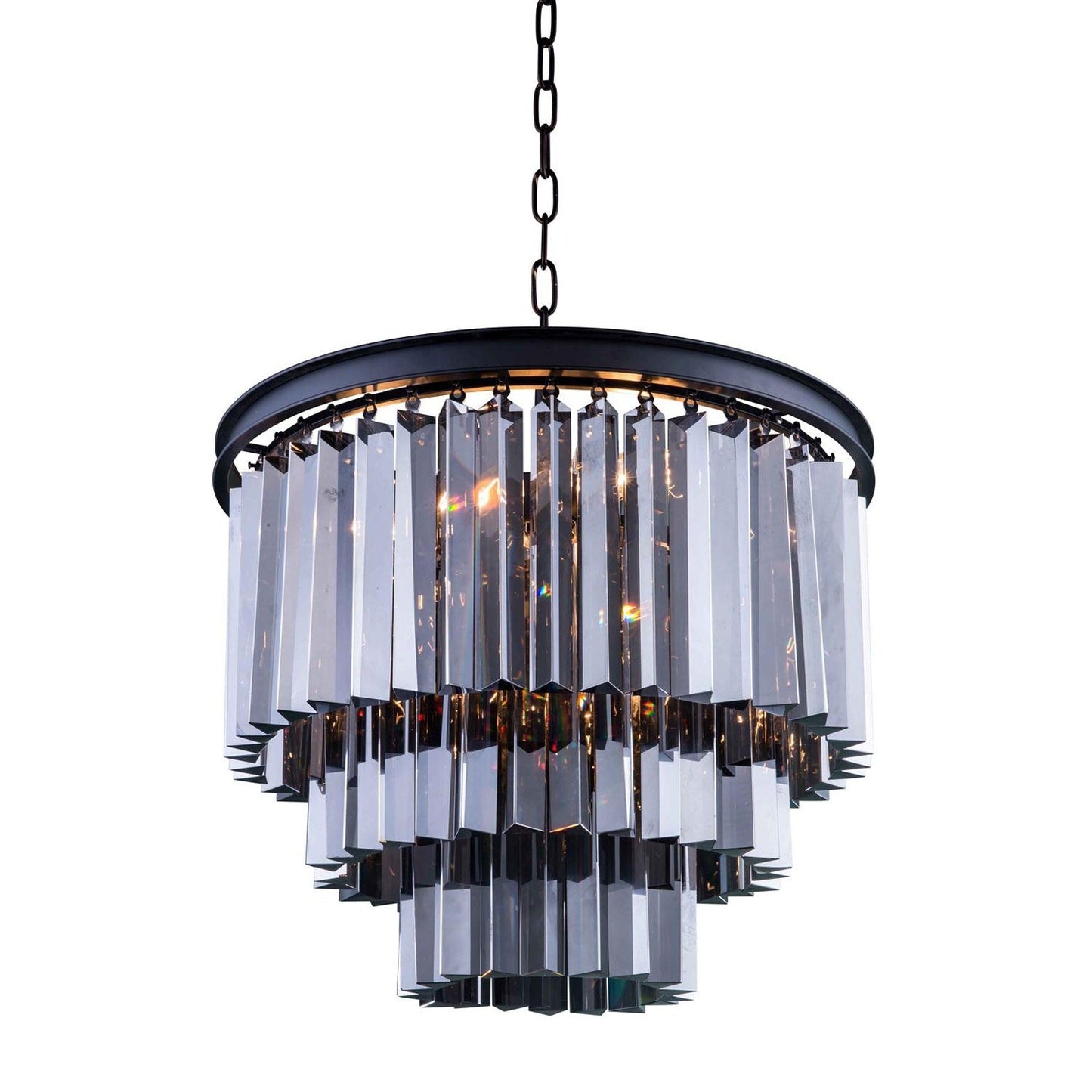 Sydney Mocha Brown Twenty-Inch Pendant with Royal Cut Silver Shade Crystals