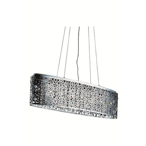 Soho Royal Cut Crystal Chrome Eight Light 46-in Dining Room Pendant