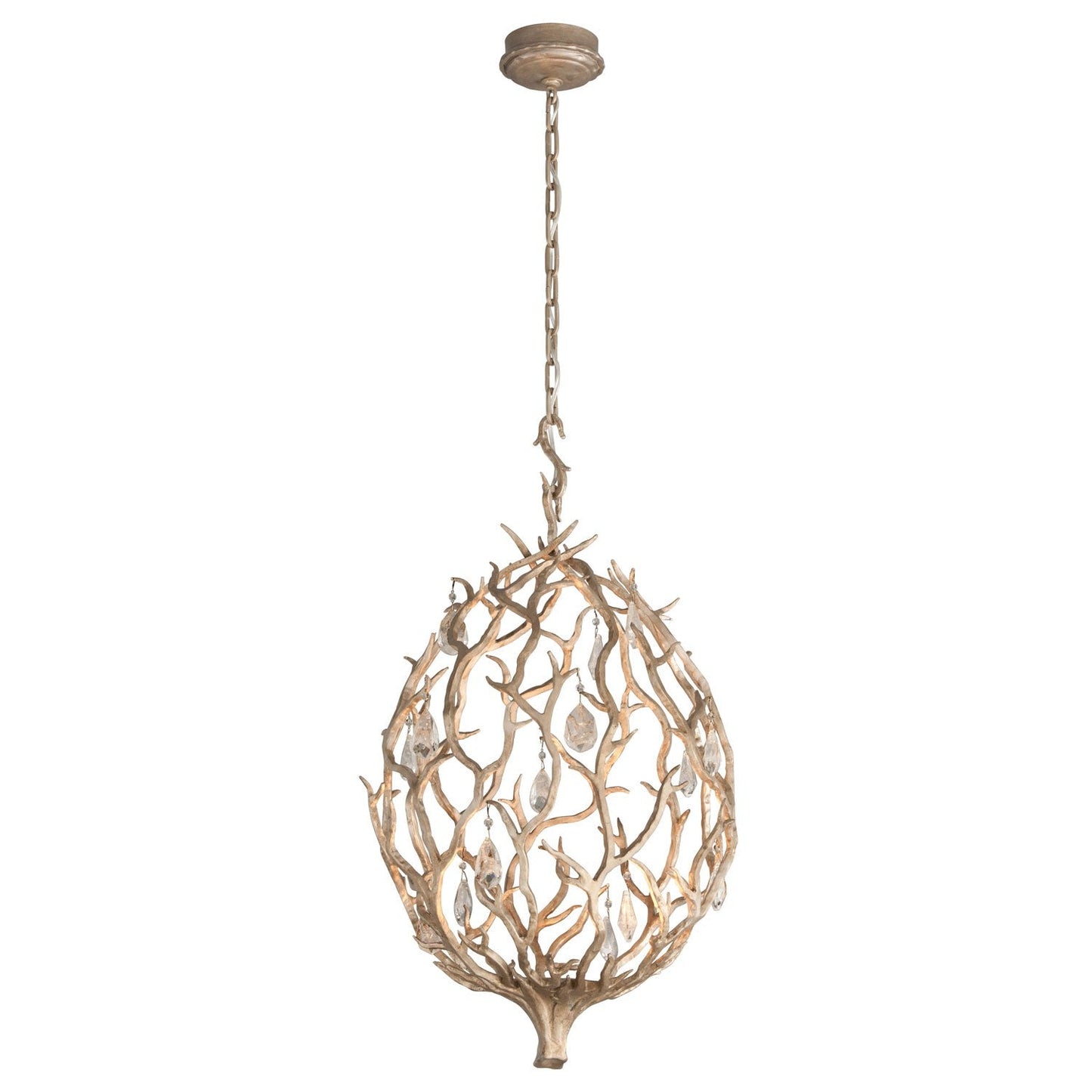 Silver Leaf 18-Inch One-Light LED Pendant