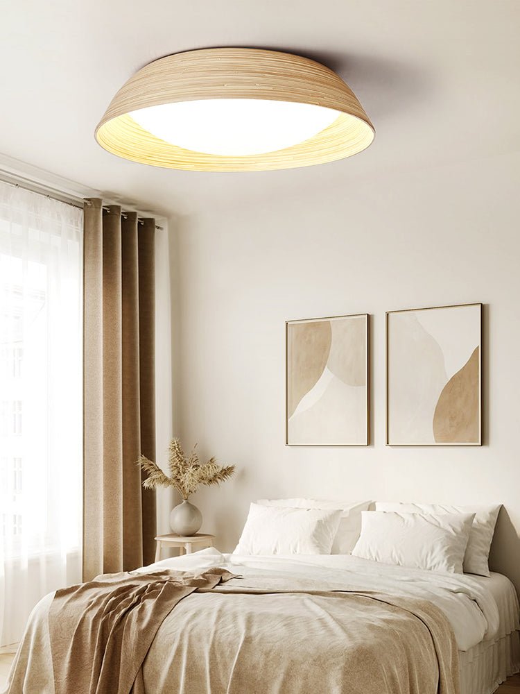 Bamboo Textured Ceiling Lamp