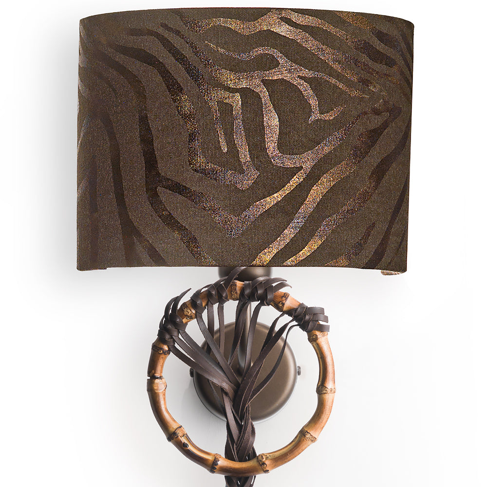Boho Chic Patterned Bamboo Wall Light