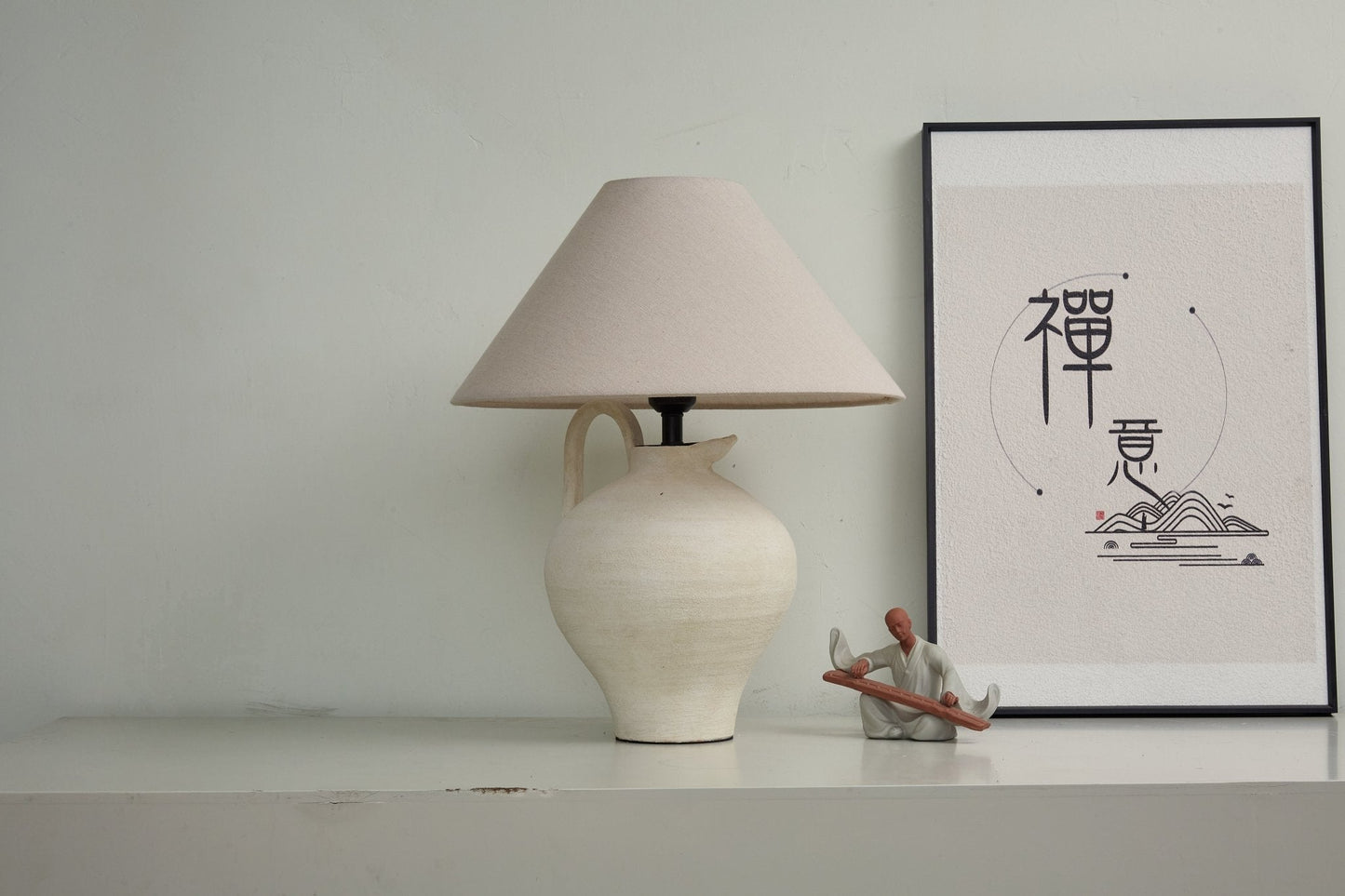 Ceramic Pitcher Shaped Table Lamp