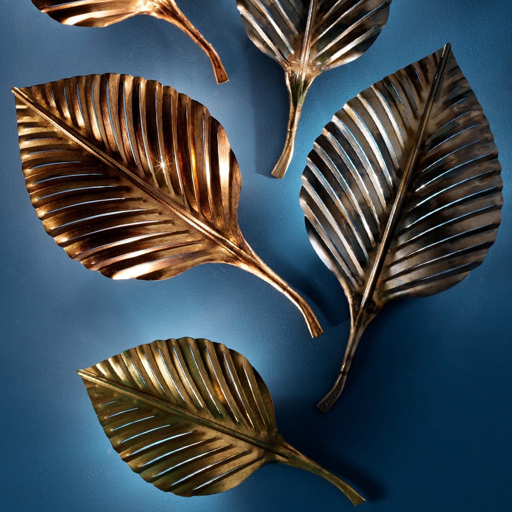 Exclusive Designer Italian Palm Leaf Wall Lights