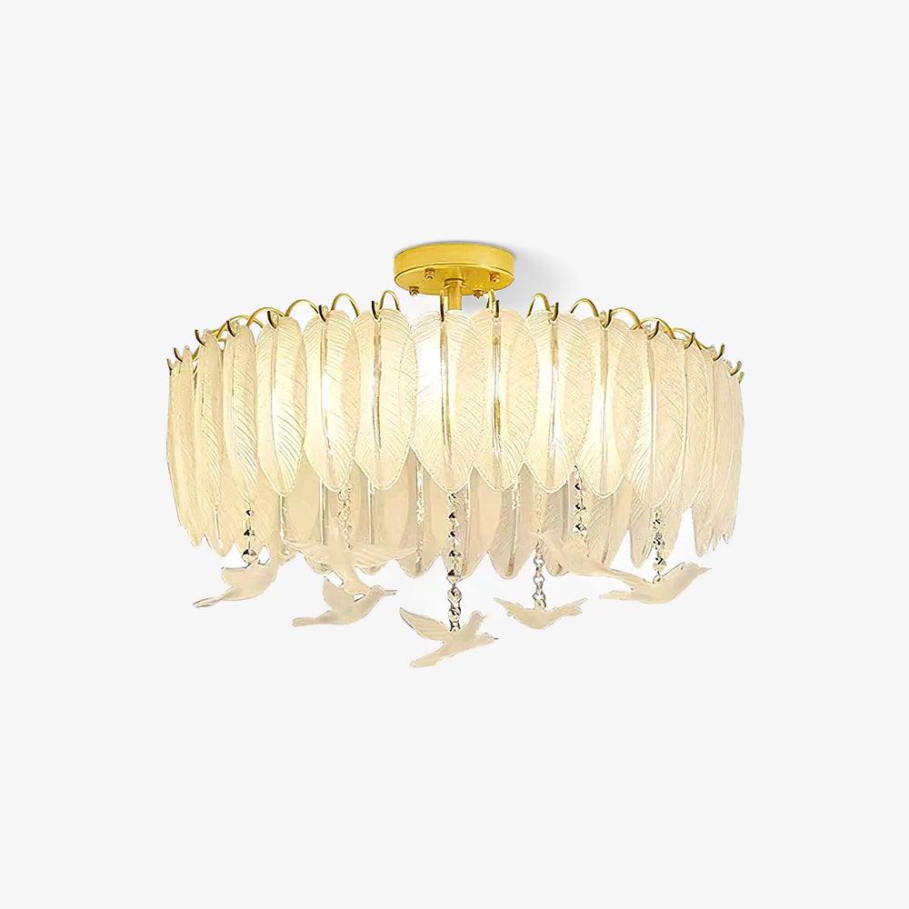 Glass Feather Ceiling fixture Ceiling Light