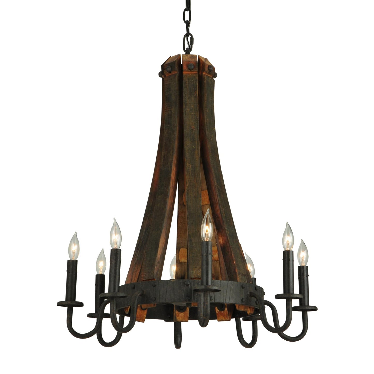 Meyda Lighting Barrel Stave 24 Inch 8 Light Chandelier Cp17467
