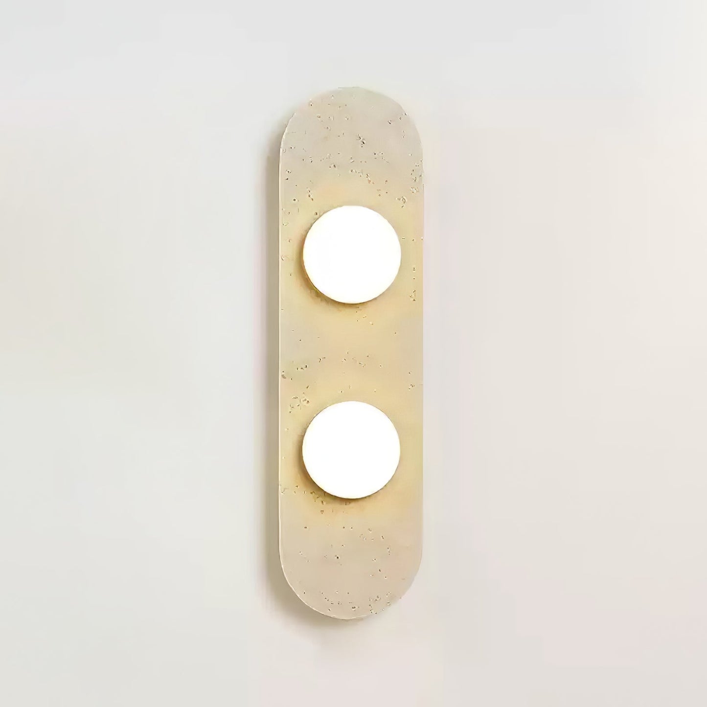Rounded Travertine Wall Sconce