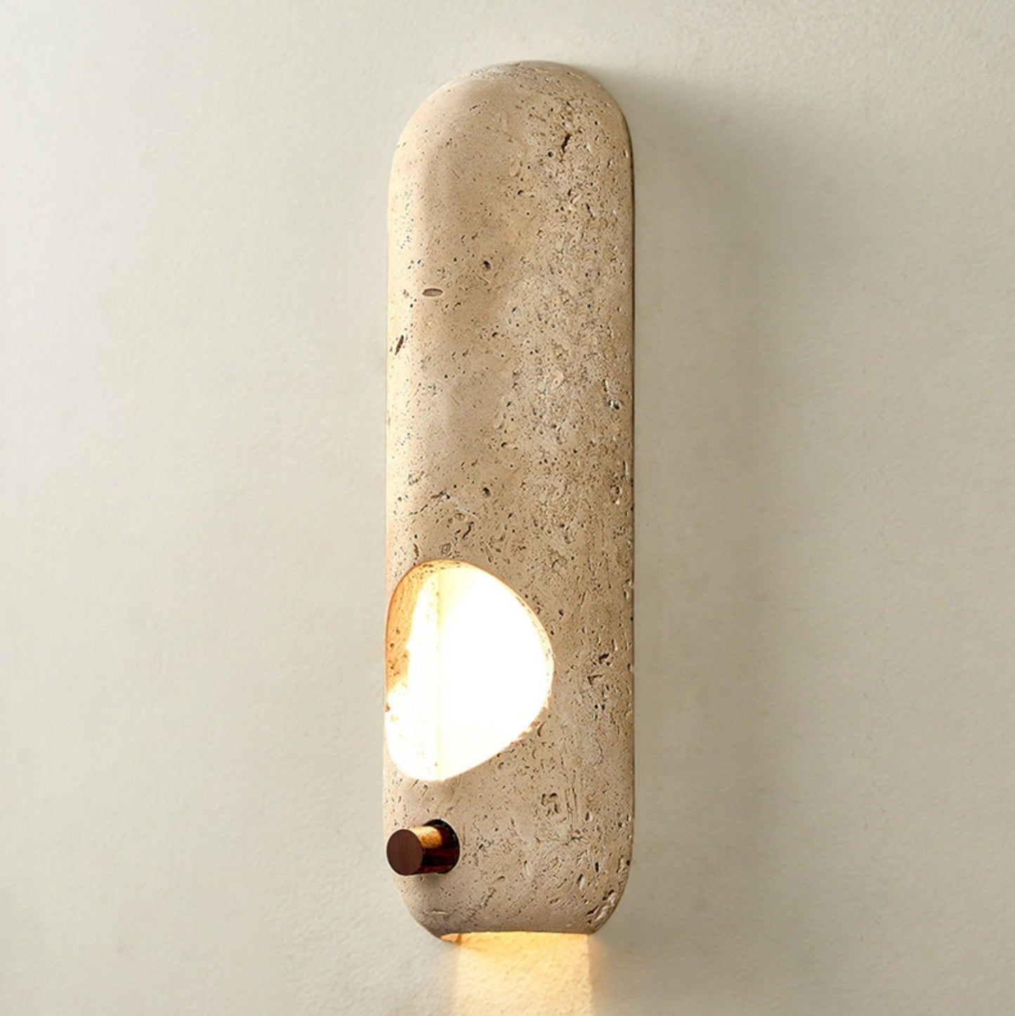 Travertine Oval Wall Sconce