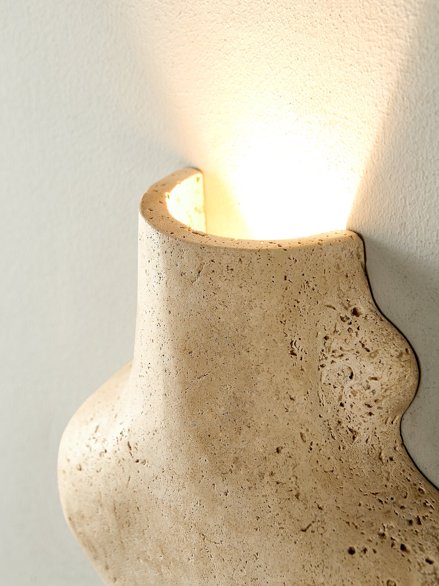 Travertine Abstract Wall Lamp