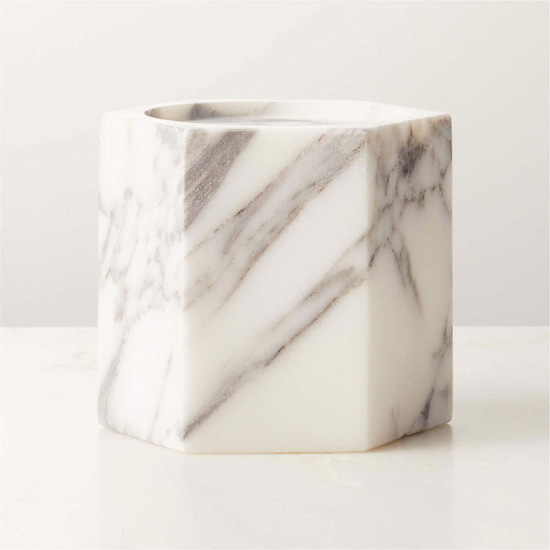 Vela Cube Marble Candle Holder