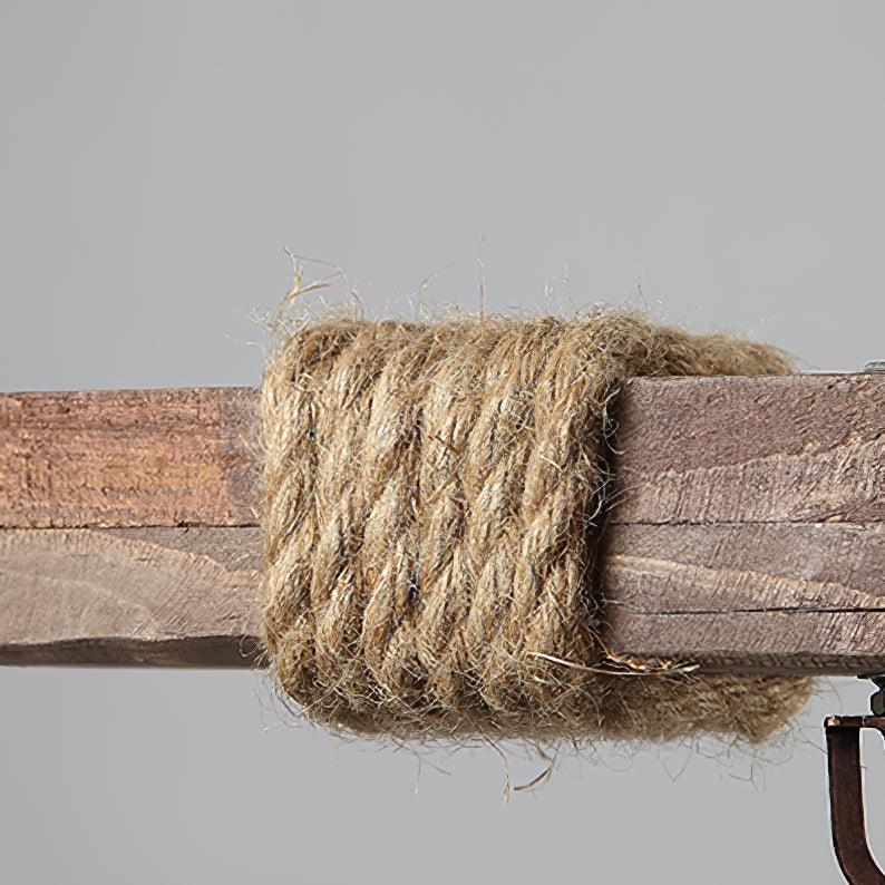 Vintage Wood Glass Ceiling fixture Chandeliers