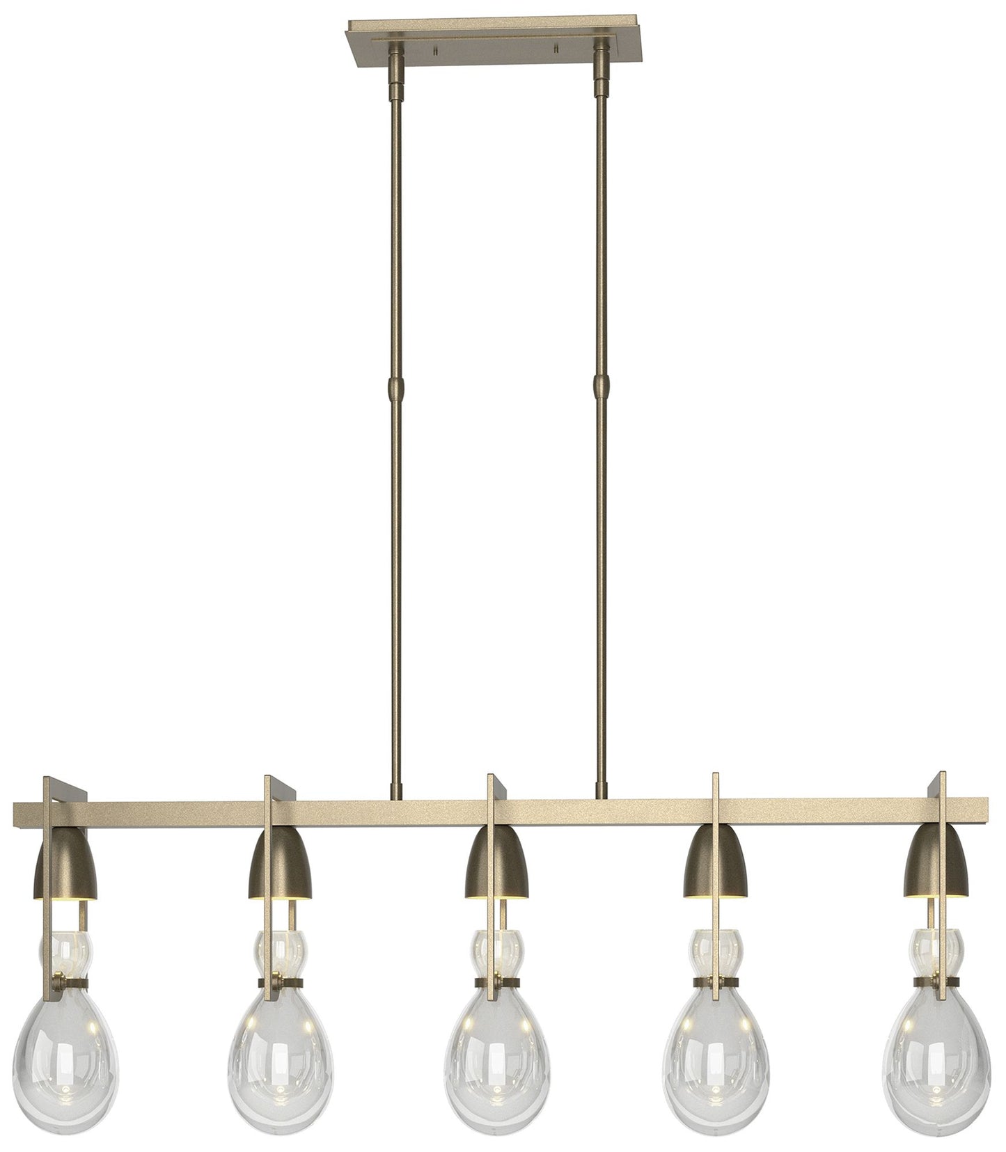 Apothecary 40.5" Wide Soft Gold Pendant