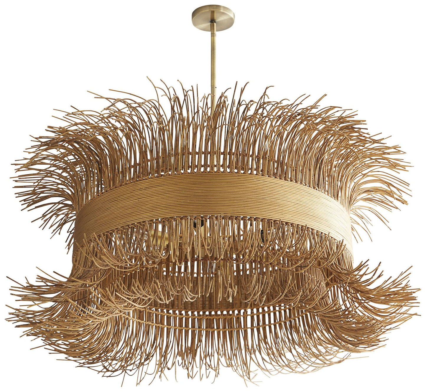 Arteriors Home Filamento 42" Wide Natural Rattan Chandelier
