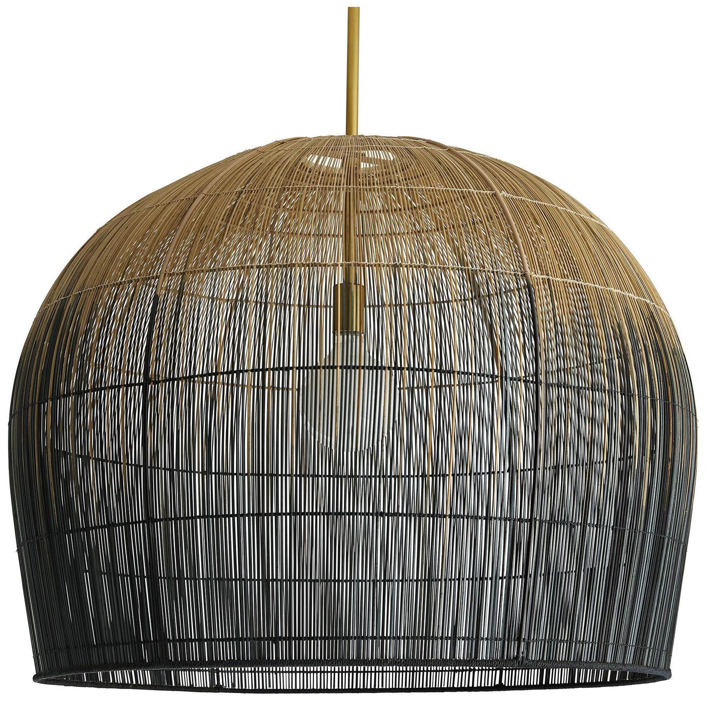 Arteriors Home Swami 32" Wide Natural and Black Ombre Dome Chandelier
