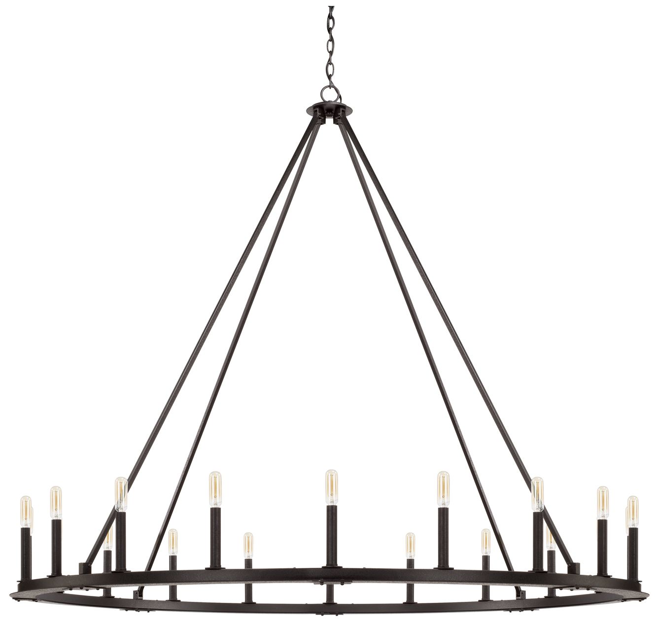 Capital Pearson 60" Wide Black Iron 20-Light Chandelier