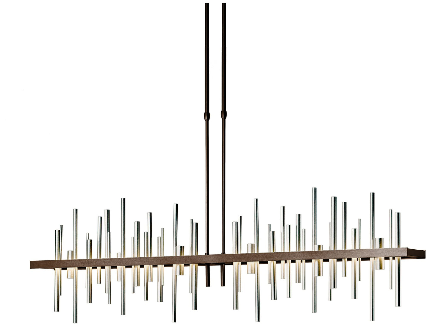 Cityscape 51.9" Wide Large Bronze LED Pendant With Sterling