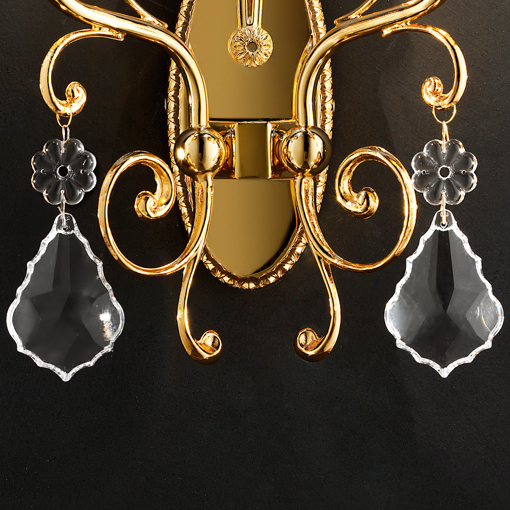 Classic Crystal Pendant Wall Light