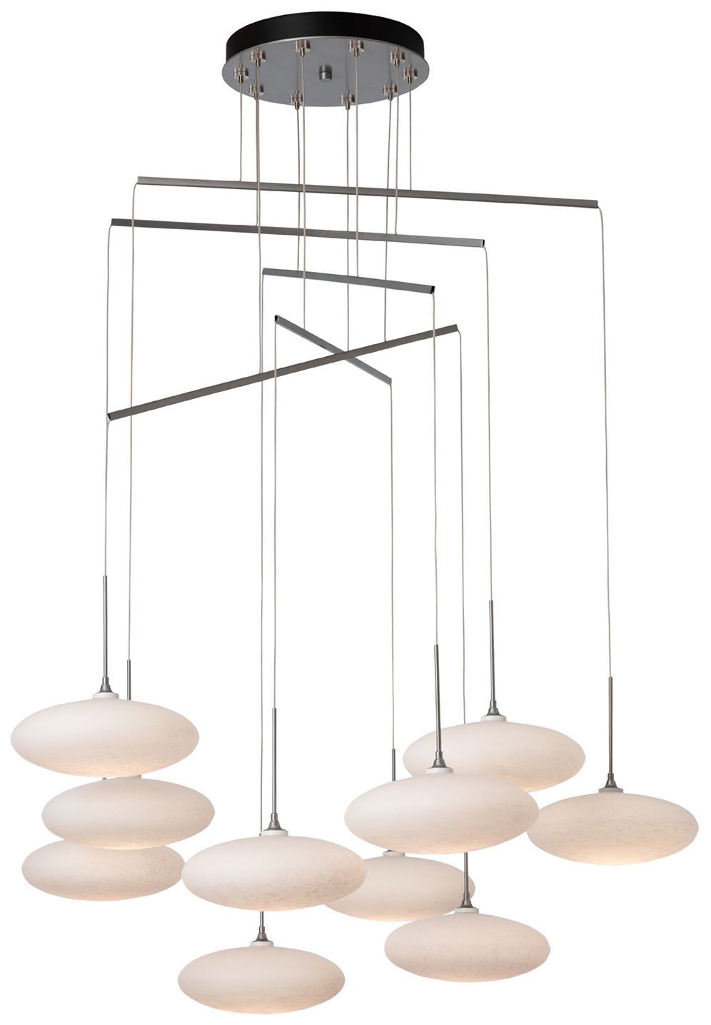 Clouds 41.7" Wide 10-Light Vintage Platinum Mobile Pendant