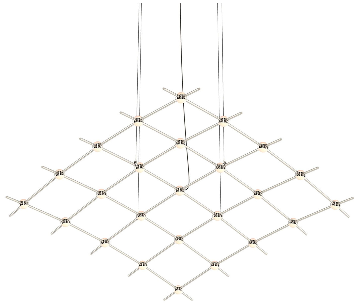 Constellation Aquarius Medius 121.75"W White Optical Satin Nickel Pend