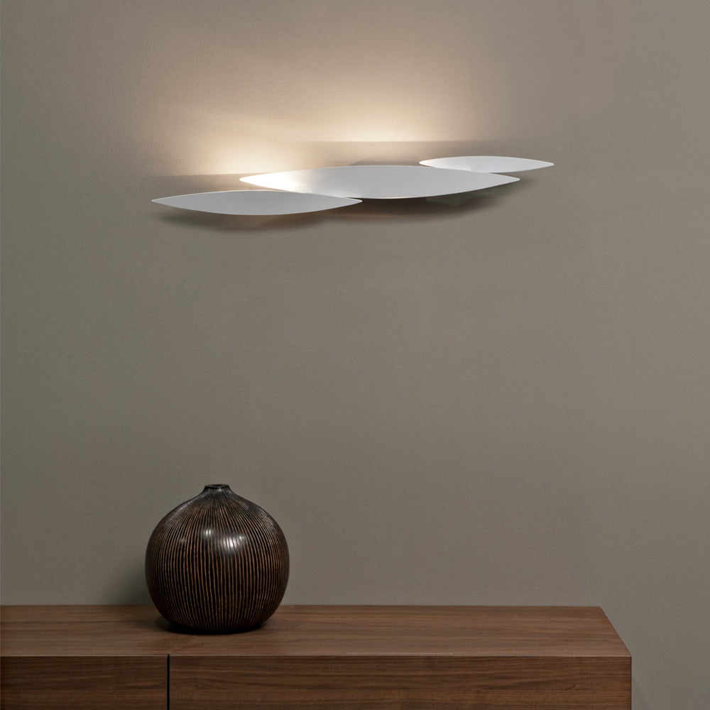 Contemporary White Metal Italian Designer Wall Light