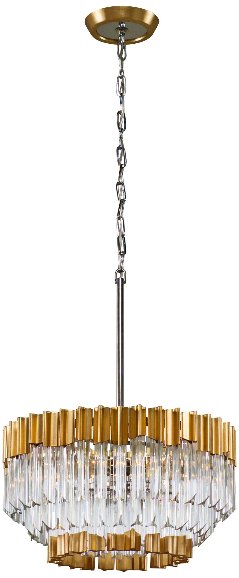 Corbett Charisma 20" Wide Gold Leaf Pendant Light