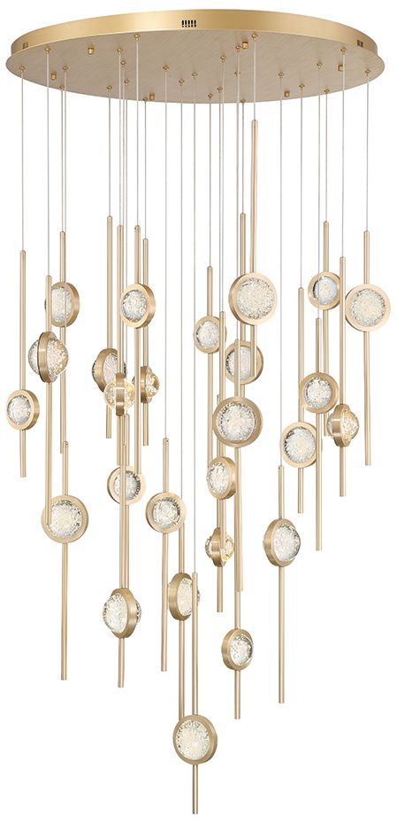 Eurofase Barletta 23.50 In. x 39.75 In. Integrated LED Chandelier in Gold