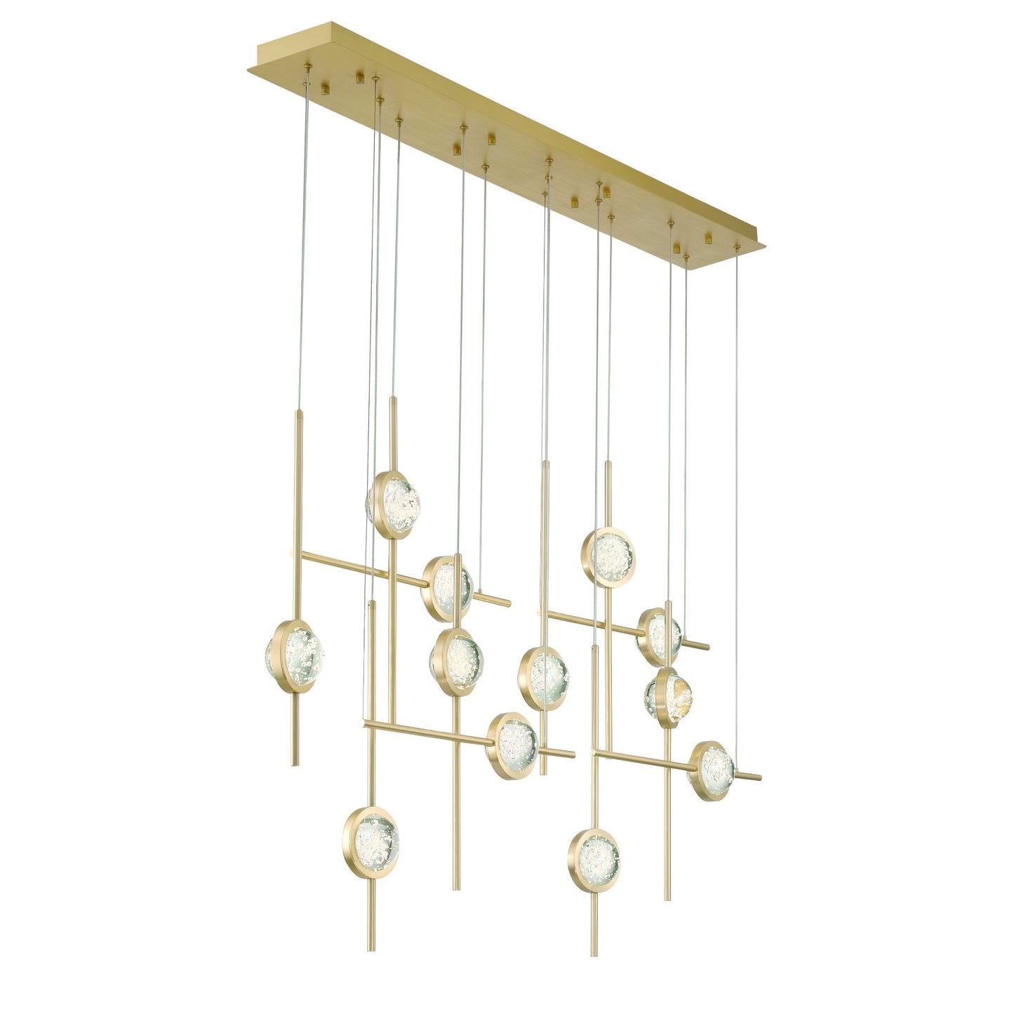 Eurofase Barletta 53" LED Chandelier Gold