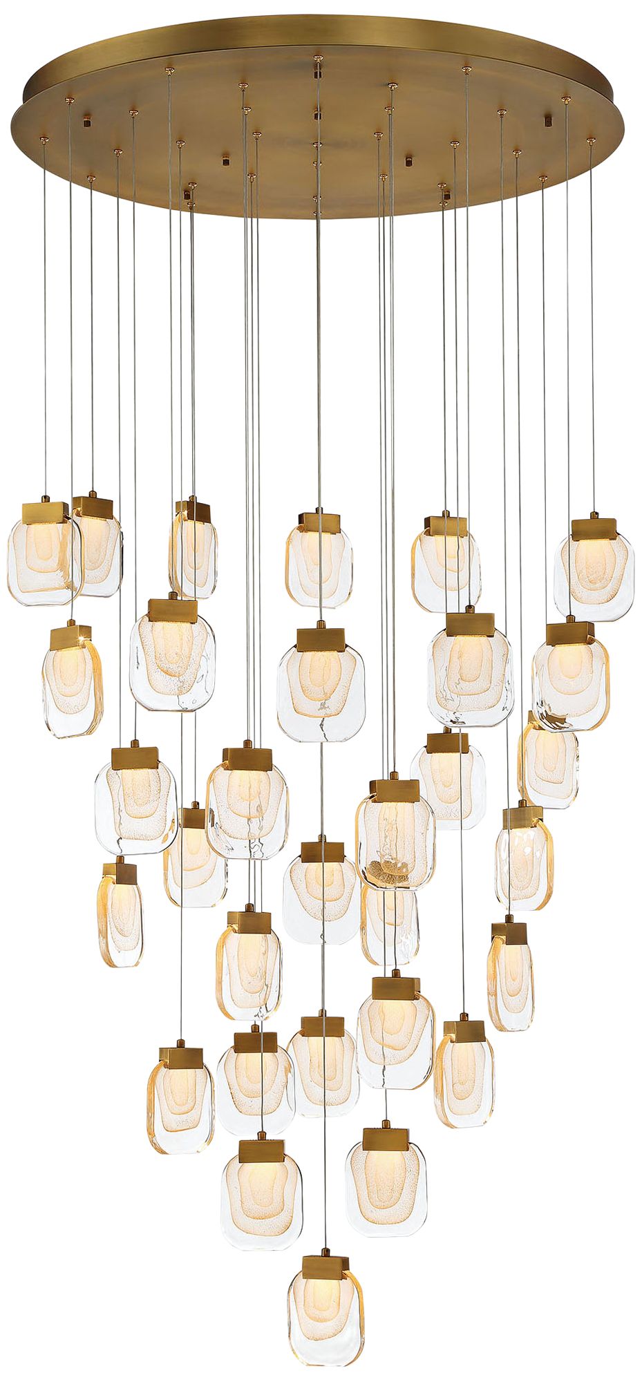 Eurofase Paget 39" Wide Gold LED Multi-Light Pendant