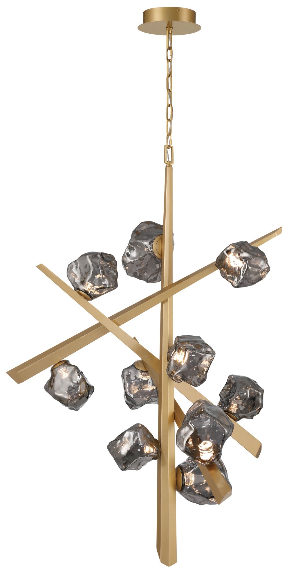 rfase Thorah 36" LED Chandelier Gold